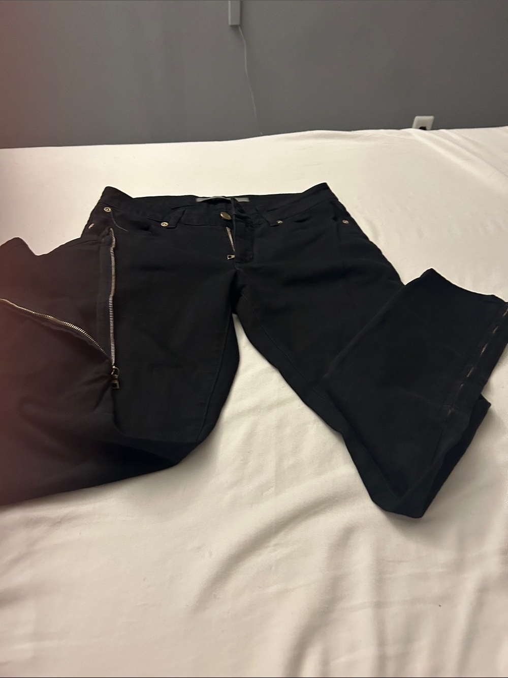 SUPERFINE Black Women’s Jeans with Side Zip Detail